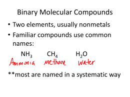 Binary Covalent Compounds