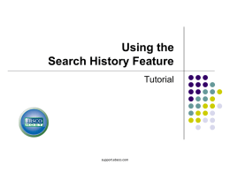 EBSCOhost Search History - EBSCO Information Services