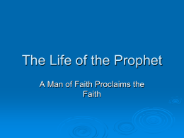 The Life of the Prophet - University of Mount Union