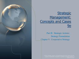 Strategic Management 7e. - Webster University China