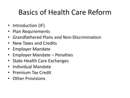 Health Care Reform and Closely Held Businesses