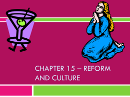 Chapter 15 – Reform and culture