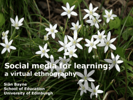 Social media for learning: a virtual ethnography