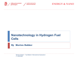 Hydrogen fuel cells - University of Groningen