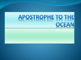 Apostrophe to the Ocean