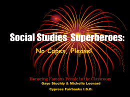 Social Studies Superheroes: