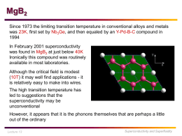 Superconductivity and Superfluidity PHYS3430 Professor Bob