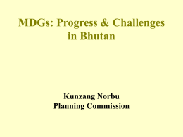 Millennium Development Goals in Bhutan: Progress Report 2005