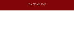 HODN World Cafe Process Slides