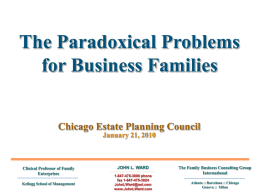 Paradoxical Problems for Business Families