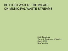 Bottled Water - U.S. Conference of Mayors