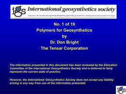 POLYMERS IN GEOSYNTHETICS