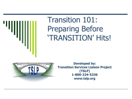 Transition 101: Preparing Before ‘TRANSITION’ Hits!