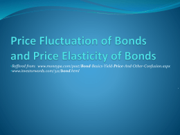 Price Elasticity of Bonds