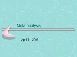 Meta-analysis - University of Florida