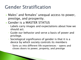 Gender Stratification