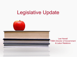 2011 Legislative Session & Education Employment Law