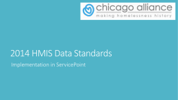 2014 HMIS Data Standards