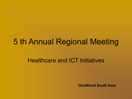 5 th Annual Regional Meeting