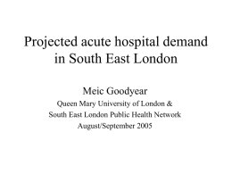 Projected acute hospital demand in South East London