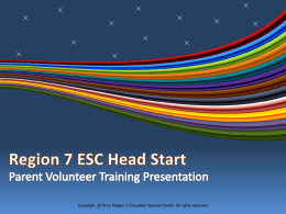 Region 7 ESC Head Start
