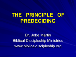 THE PRINCIPLE OF PREDECIDING