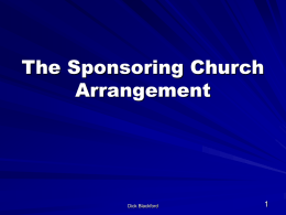 The Sponsoring Church Arrangement