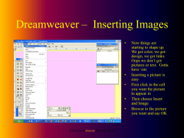 Dreamweaver – Inserting Images