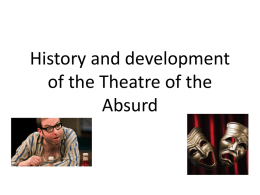 History and development of the Theatre of the Absurd