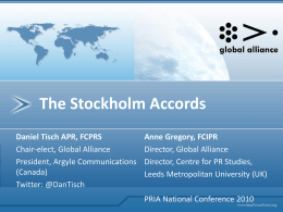 PRESENTATION NAME - The Stockholm Accords