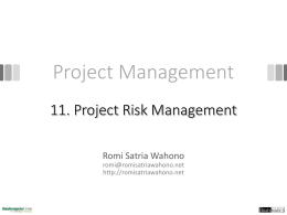 Project Management - Romi Satria Wahono