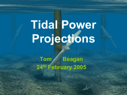 Tidal Power Projections - University of East Anglia