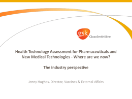 Health Technology Assessment for Pharmaceuticals and New