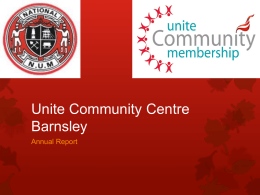 Unite Community Centre Barnsley