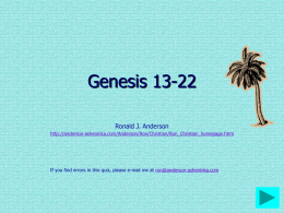 Genesis 11-12 - ANDERSON. ASHENINKA