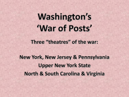 Washington’s ‘War of Posts’