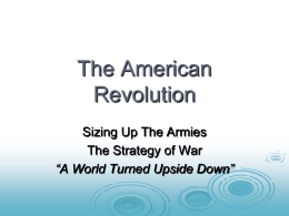 Review over Important Events of the American Revolution