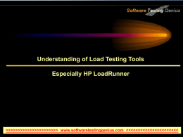 Understanding of Load Testing Tools