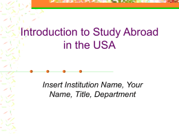 Study Abroad for Elementary/ Middle School Students