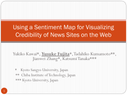 Using a Sentiment Map for Visualizing Credibility of News
