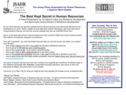 The Jersey Shore Association for Human Resources (JSAHR) A