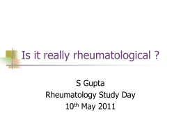 Is it rheumatological condition?
