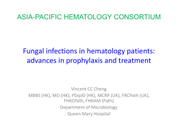 Use of new antifungal agents in hematology patients