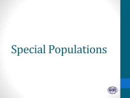 Special Populations - International Federation of