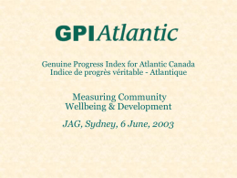 Measuring Community Wellbeing & Development