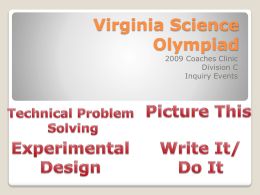 Virginia Science Olympiad