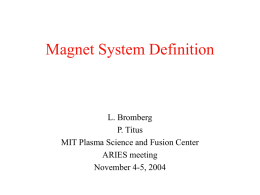 Magnet system definition - Advanced Energy Technology Program