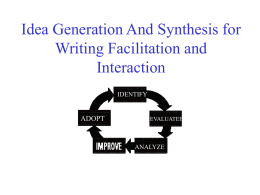 Idea Generation And Synthesis