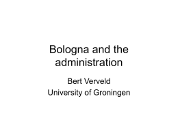 Bologna and the administration - uni