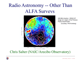 Non ALFA-Survey Radio Astronomy